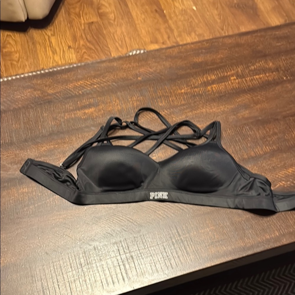 PINK Victoria's Secret Black Molded Cup Bra